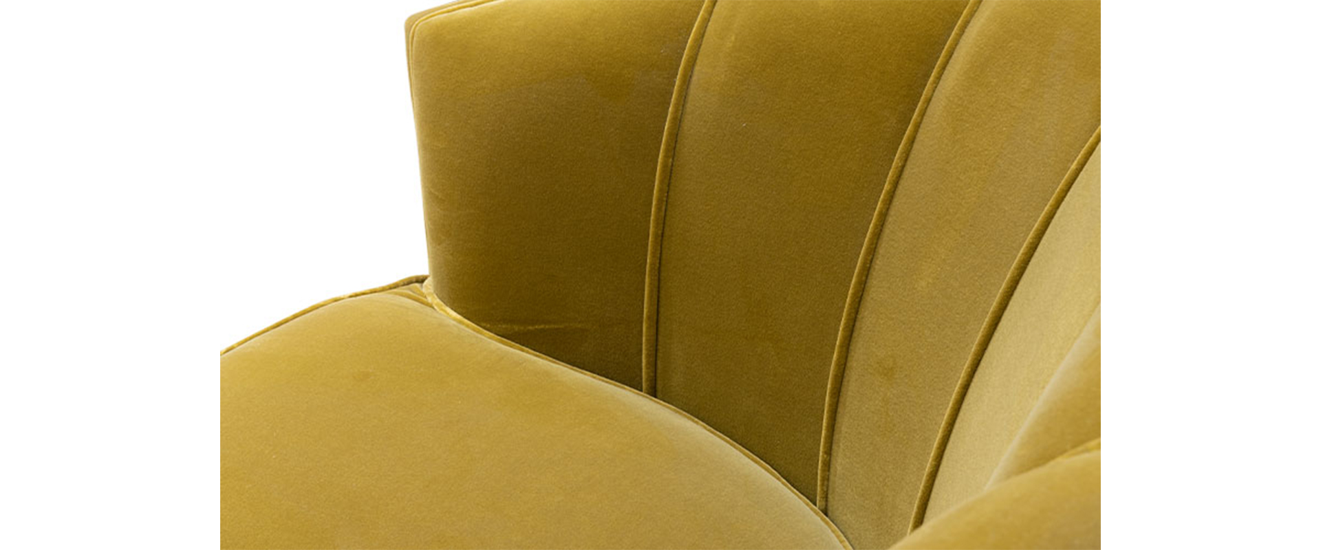 The Maya Armchair Upholstered in Green Velvet-16-hr