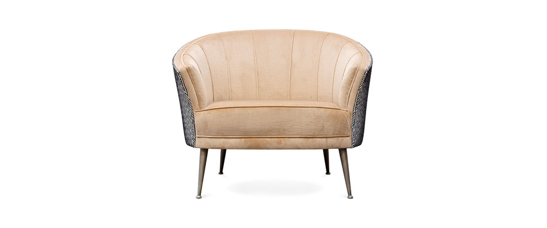 The Maya Armchair Upholstered in Green Velvet-26-hr