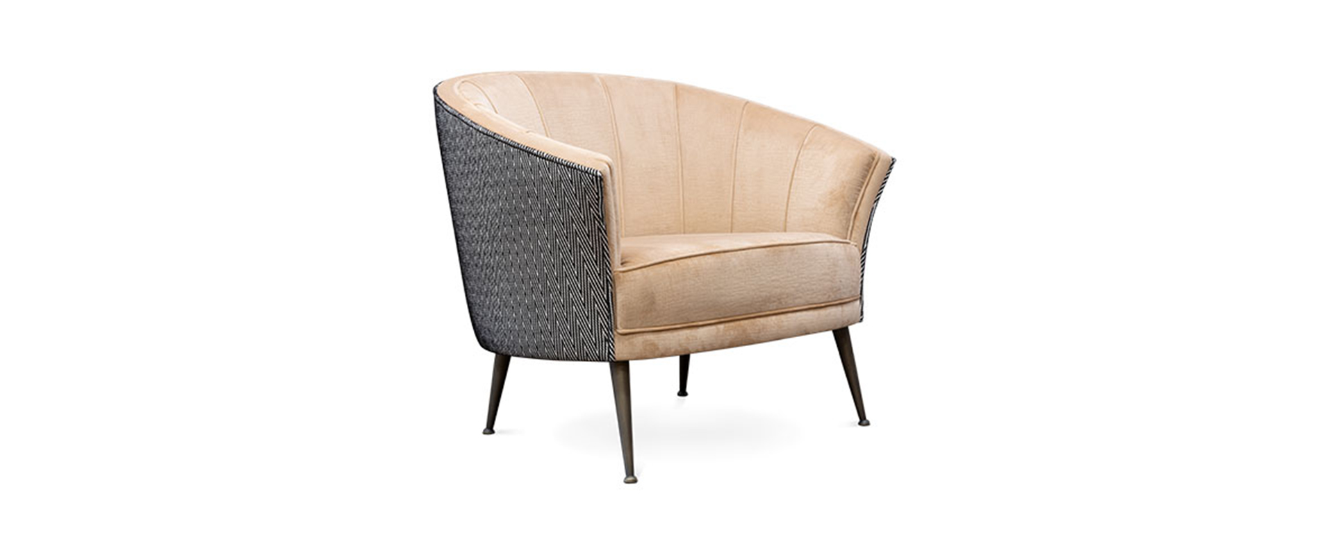 The Maya Armchair Upholstered in Green Velvet-27-hr