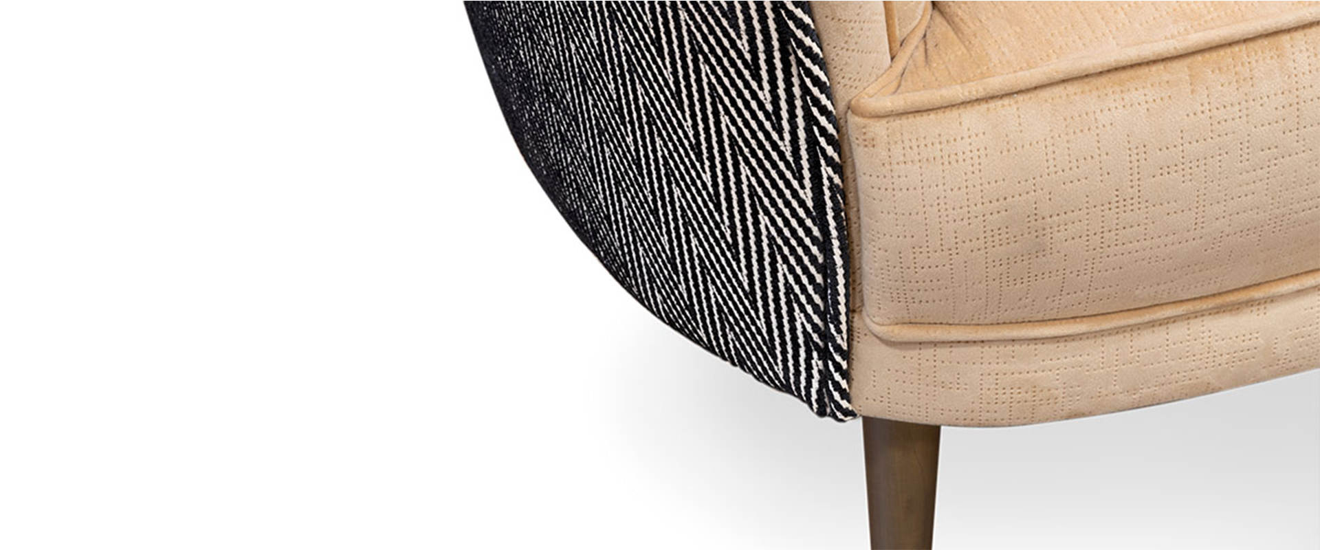 The Maya Armchair Upholstered in Green Velvet-31-hr