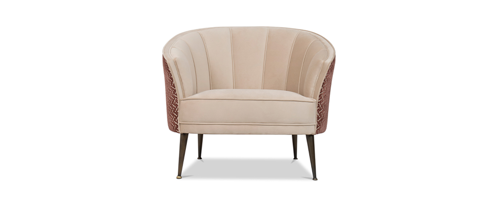 The Maya Armchair Upholstered in Green Velvet-33-hr