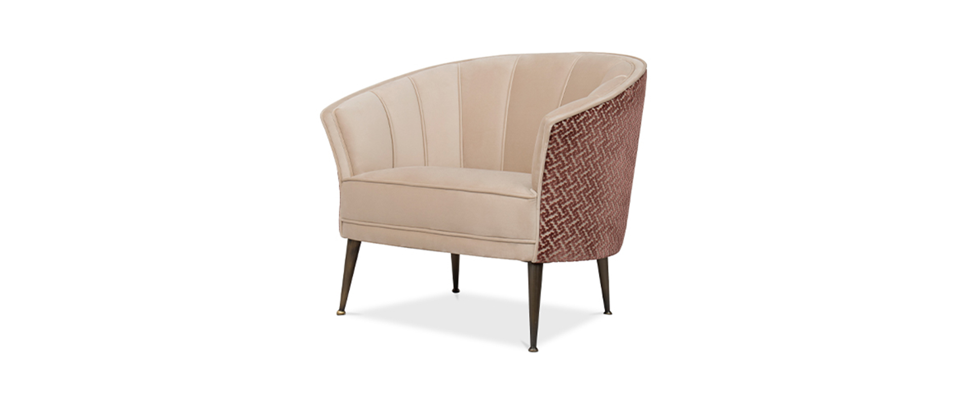 The Maya Armchair Upholstered in Green Velvet-34-hr