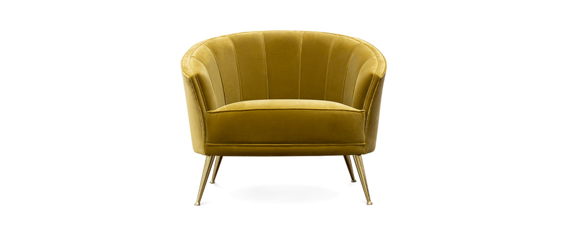 The Maya Armchair Upholstered in Green Velvet-9-hr