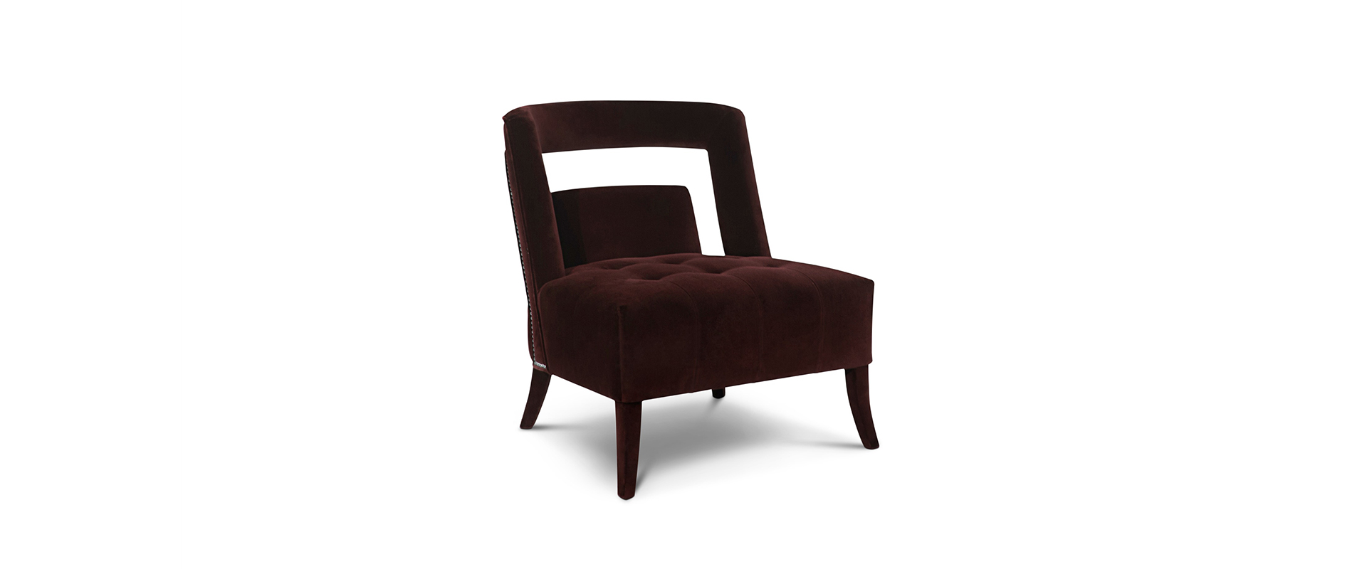 The Naj Armchair in Cotton Velvet and Nickel Nails-1-hr