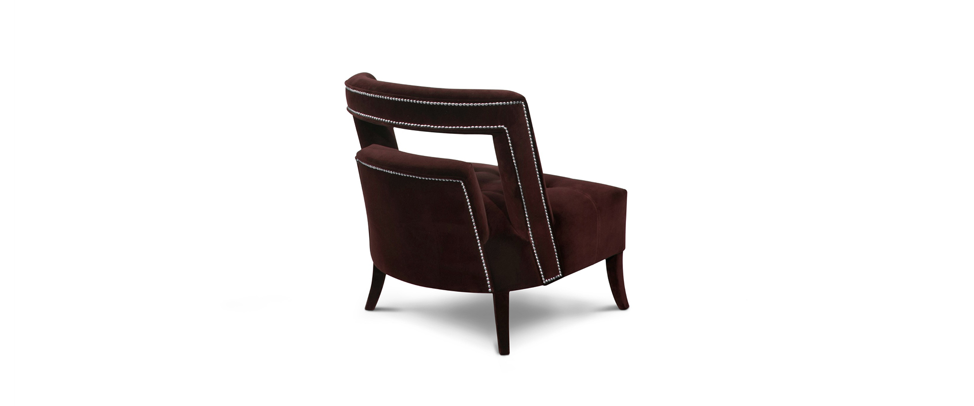 The Naj Armchair in Cotton Velvet and Nickel Nails-2-hr