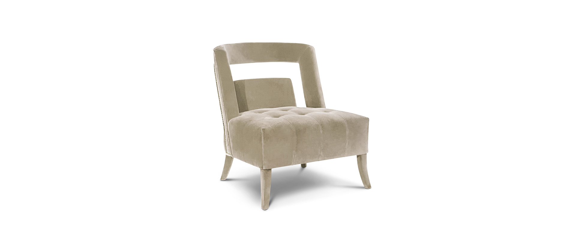 The Naj Armchair in Cotton Velvet and Nickel Nails-3-hr