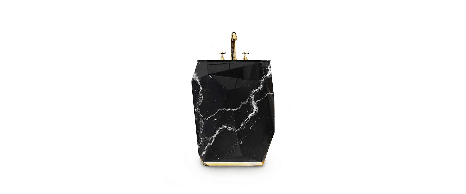 Diamond Faux Marble Pedestal Sink-15-hr