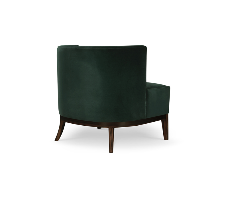 The Bourbon Armchair in Rich Cotton Velvet-3