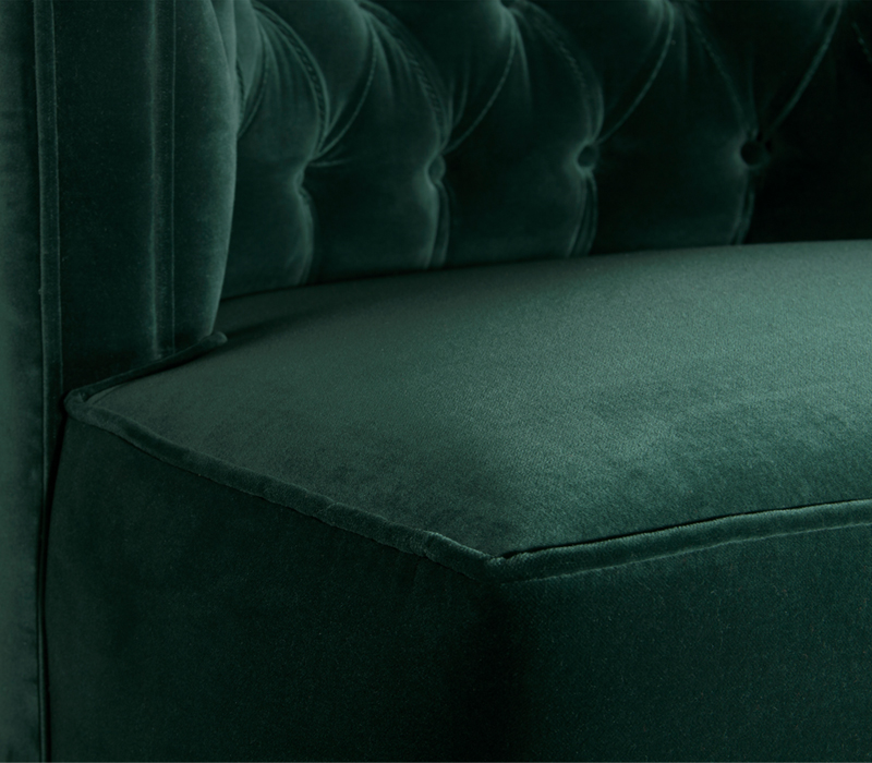 The Bourbon Armchair in Rich Cotton Velvet-7