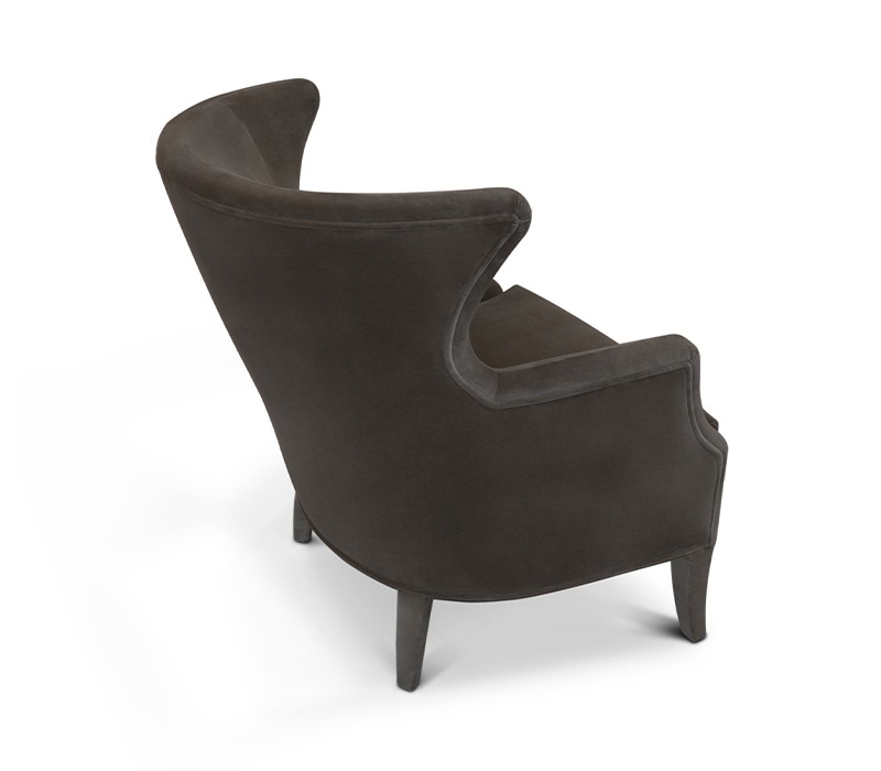 The Dukono Armchair in Grey Velvet-14