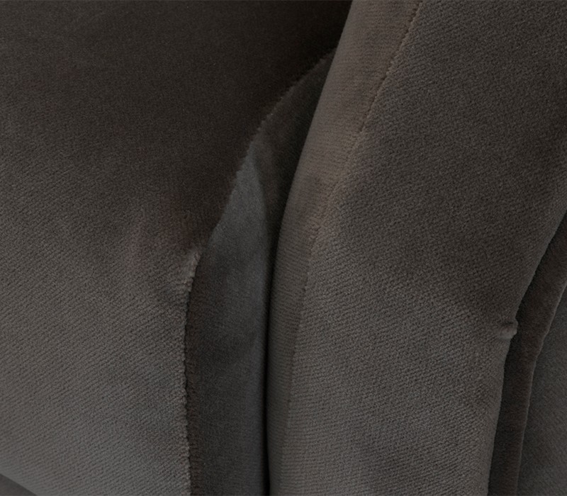 The Dukono Armchair in Grey Velvet-16