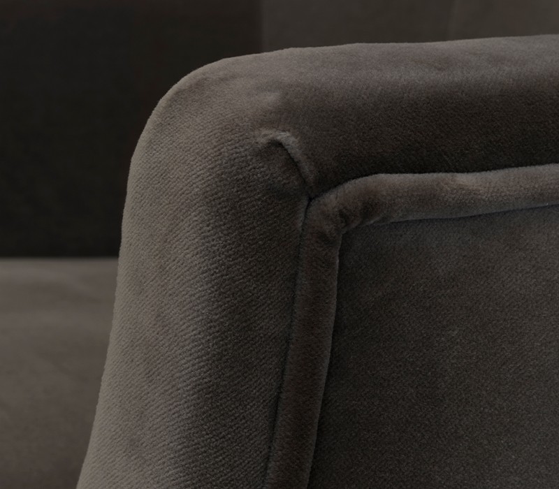 The Dukono Armchair in Grey Velvet-17