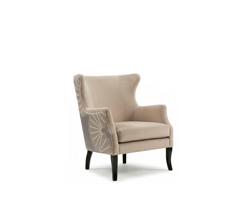 The Dukono Armchair in Grey Velvet-18