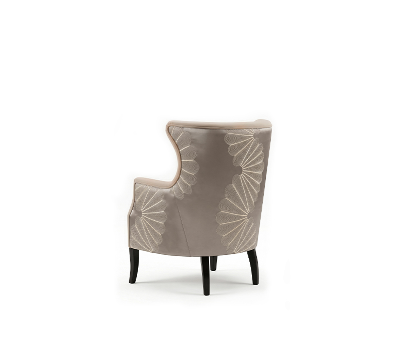The Dukono Armchair in Grey Velvet-19