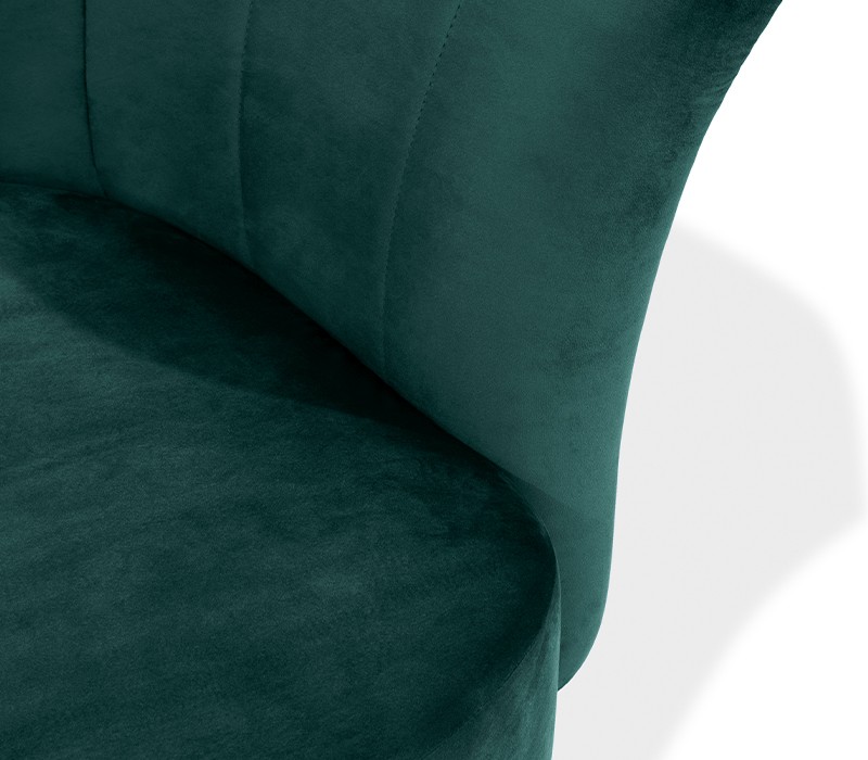 Elk Armchair in Glossy Aged Brass and Cotton Velvet-6