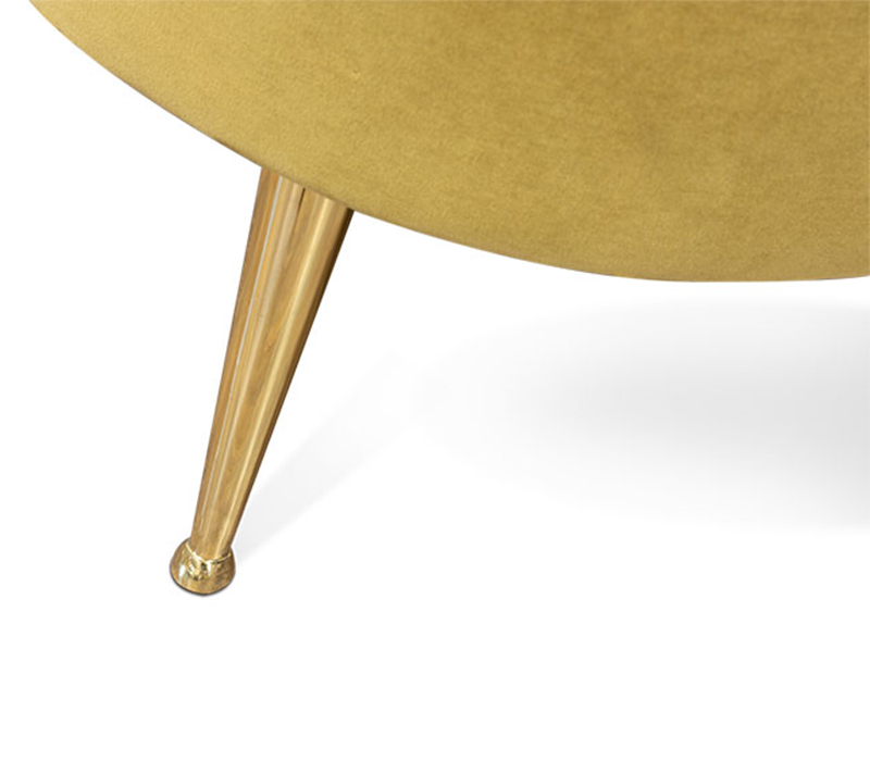 The Maya Armchair Upholstered in Green Velvet-15