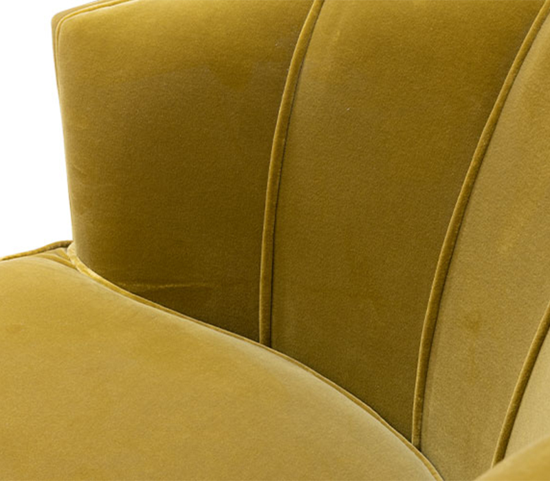 The Maya Armchair Upholstered in Green Velvet-16