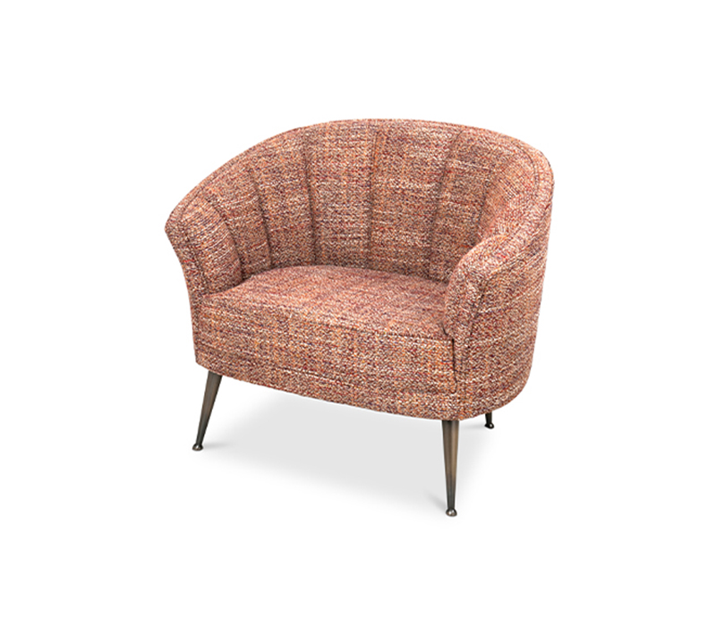 The Maya Armchair Upholstered in Green Velvet-18