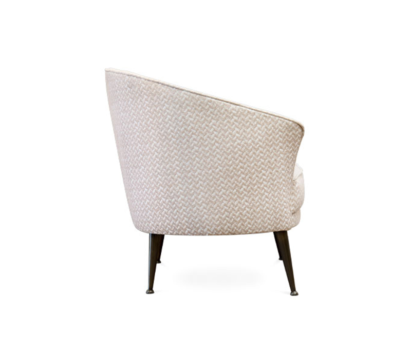 The Maya Armchair Upholstered in Green Velvet-3