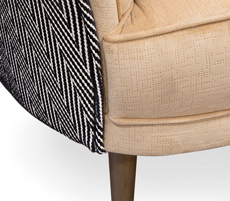 The Maya Armchair Upholstered in Green Velvet-31