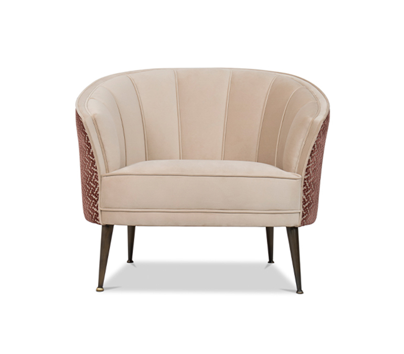 The Maya Armchair Upholstered in Green Velvet-33