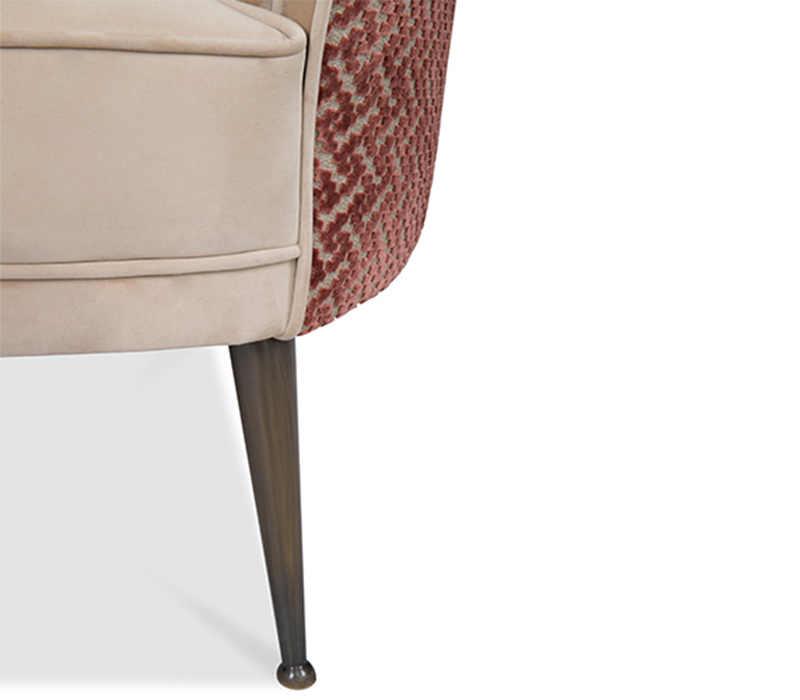 The Maya Armchair Upholstered in Green Velvet-39