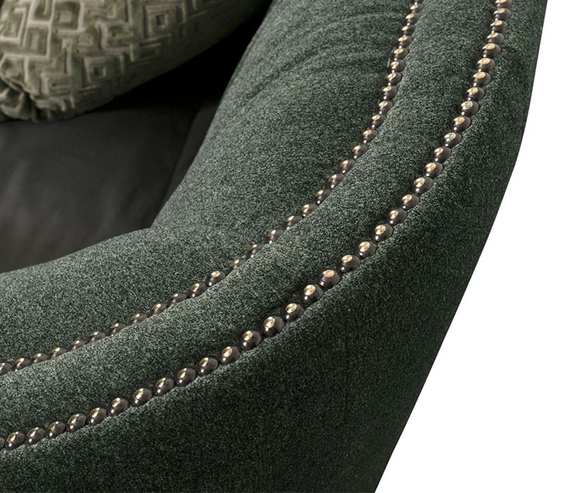 Wales Bed Fully Upholstered In Velvet-3