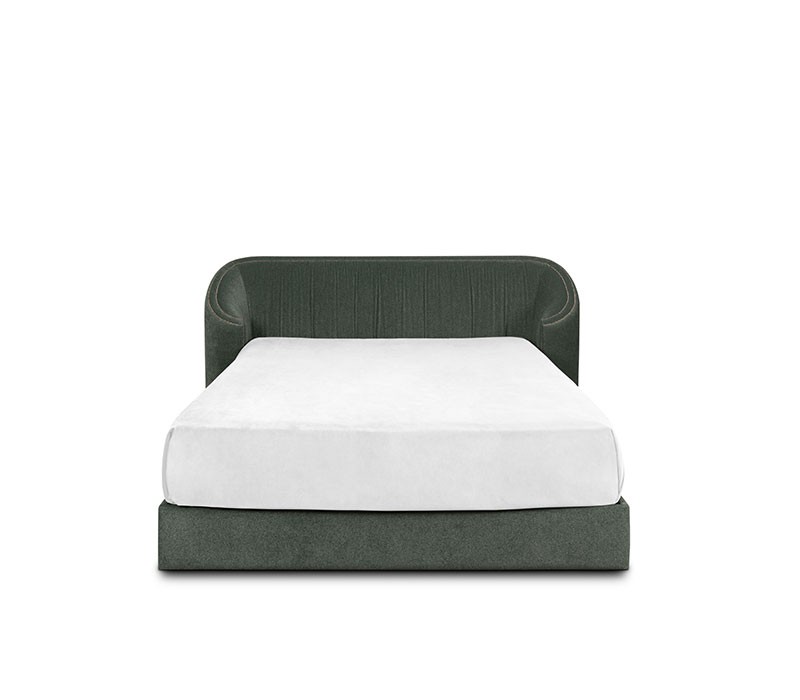 Wales Bed Fully Upholstered In Velvet-6