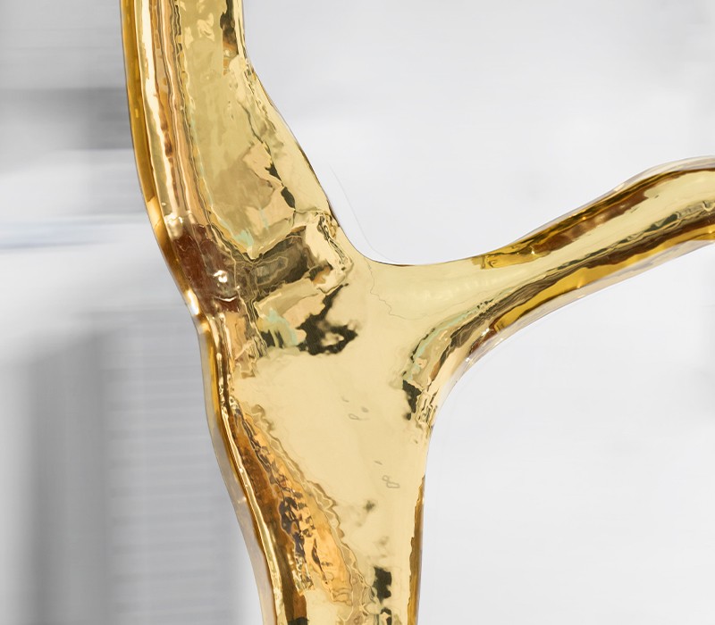 Lapiaz Cabinet In Stainless Steel And Polished Brass-10