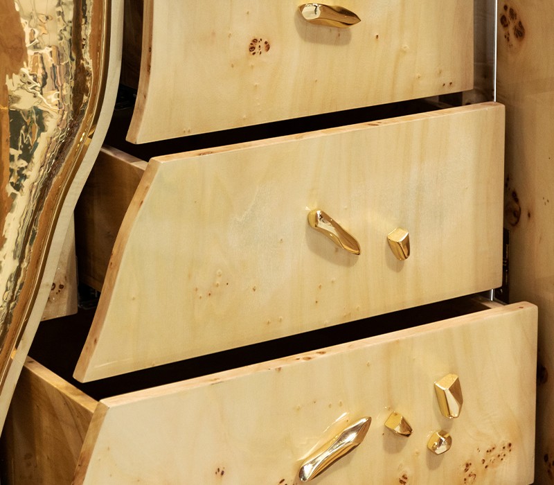 Lapiaz Cabinet In Stainless Steel And Polished Brass-8