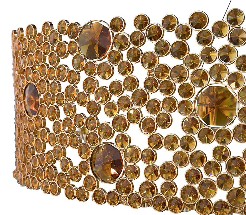 Eternity Oval Bronze Glass Chandelier-3