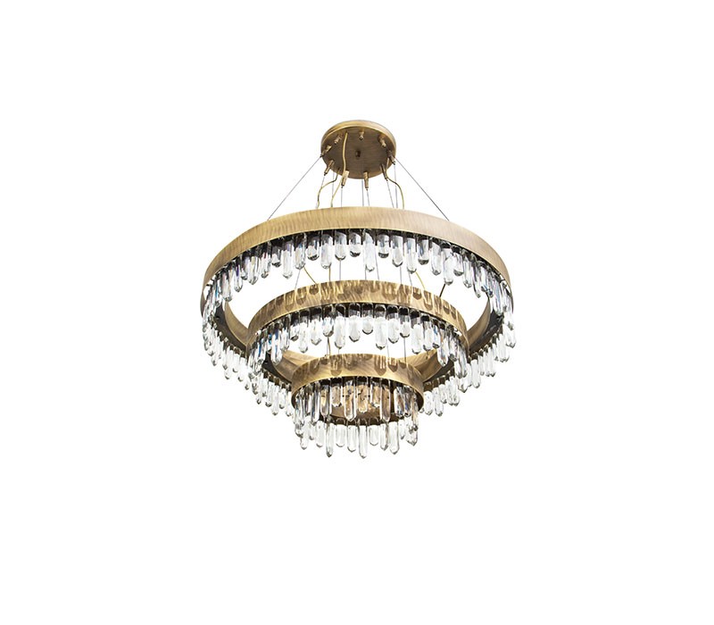 Naicca Chandelier In Aged Brushed Brass-2
