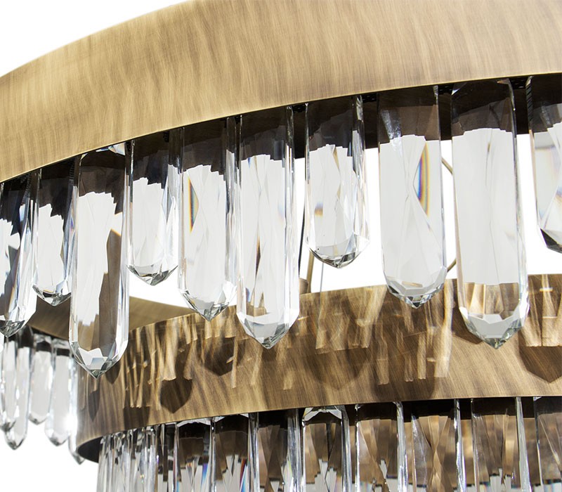 Naicca Chandelier In Aged Brushed Brass-3