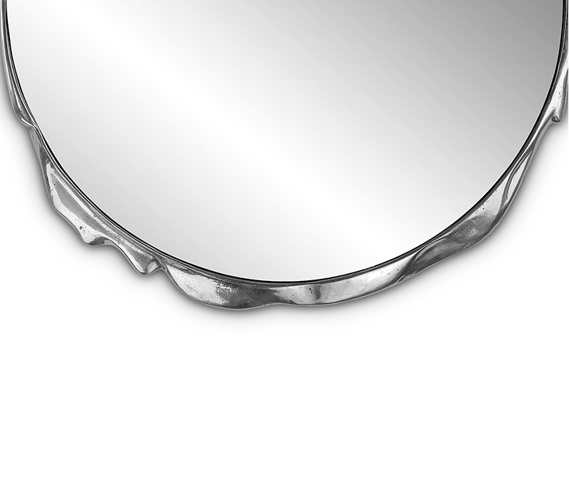 The Magma Mirror in Casted Aluminum and Casted Brass by Maison Valentina-3