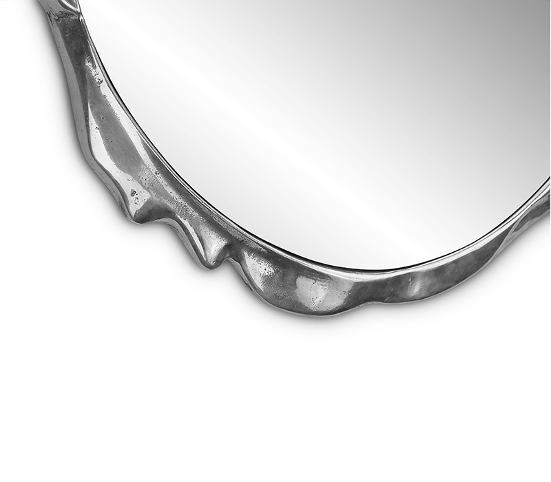 The Magma Mirror in Casted Aluminum and Casted Brass by Maison Valentina-4