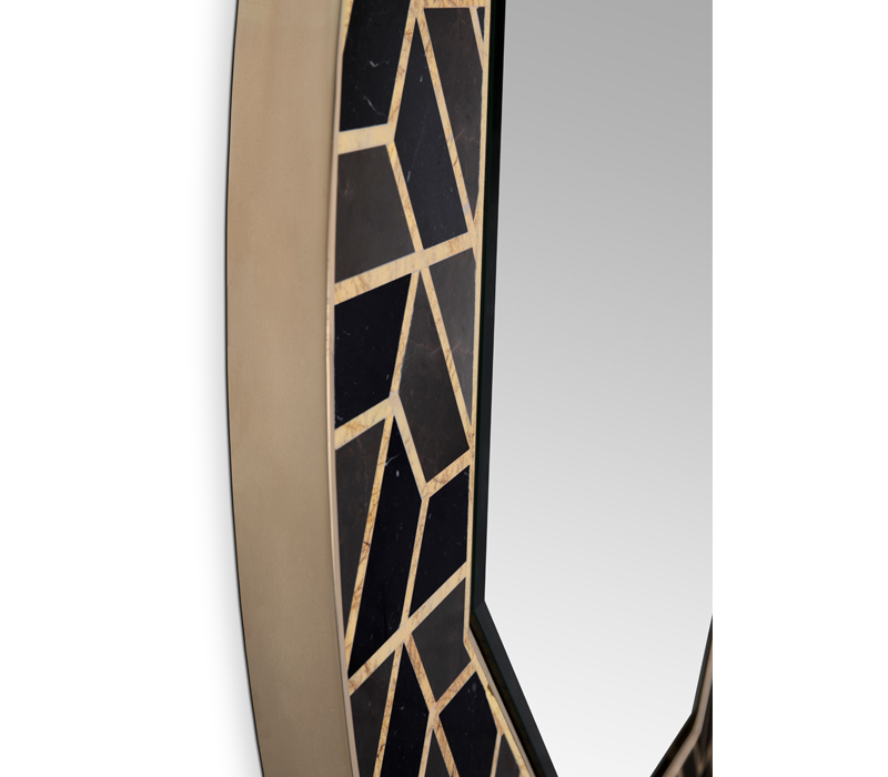 The Unique Tortoise Mirror in Black Lacquered Wood-3
