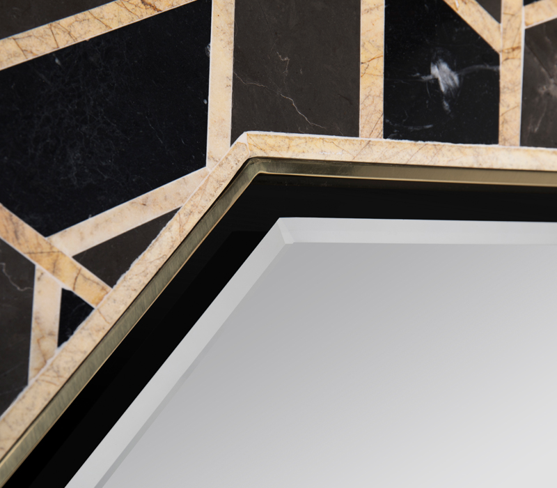 The Unique Tortoise Mirror in Black Lacquered Wood-4