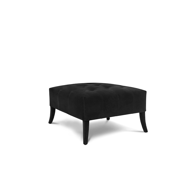The Naj Ottoman in Upholstered Cotton Velvet-2