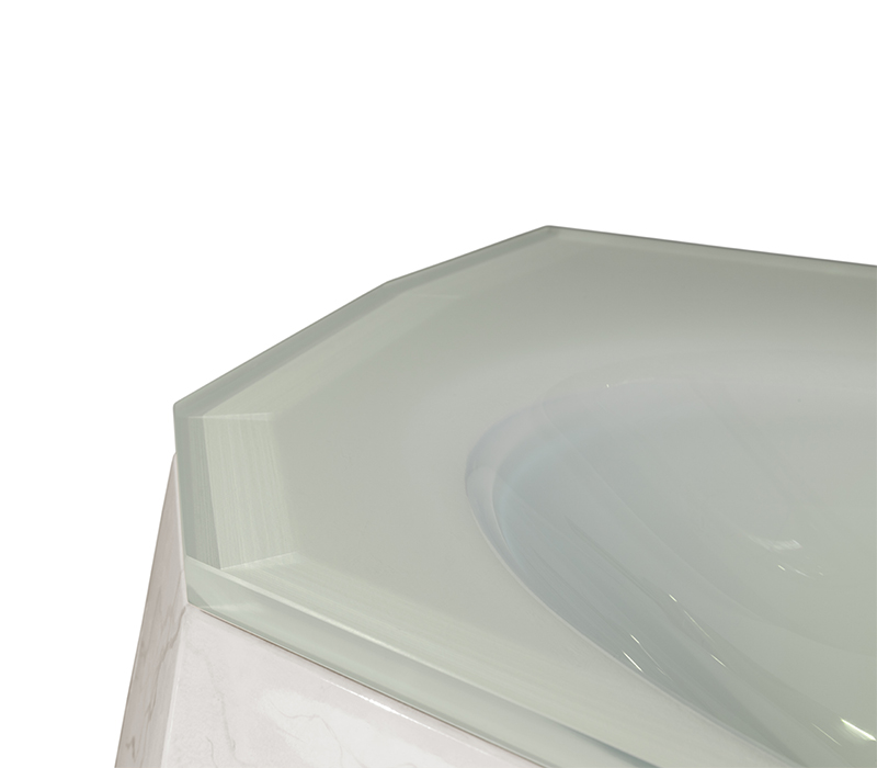 Diamond Faux Marble Pedestal Sink-11