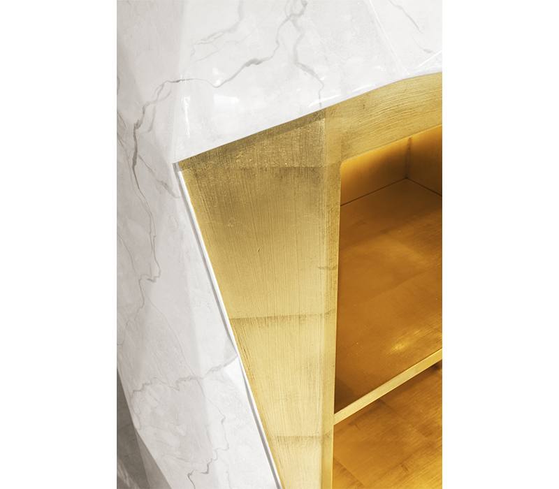 Diamond Faux Marble Pedestal Sink-12