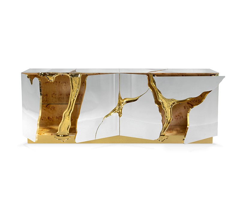 Lapiaz Sideboard With An Exquisite Mirrored Design-5