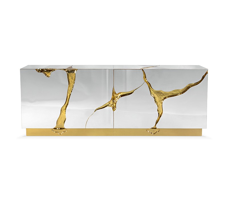 Lapiaz Sideboard With An Exquisite Mirrored Design-9