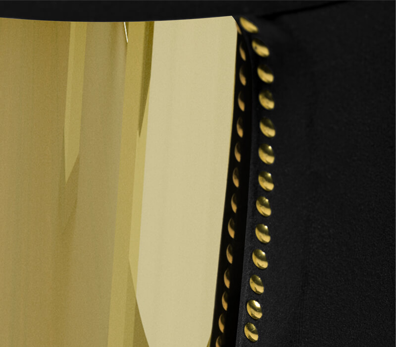 The Armour Stool in Black Velvet-4