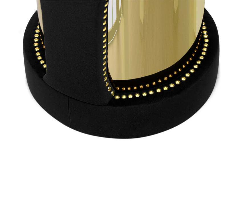 The Armour Stool in Black Velvet-6