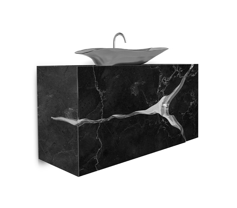 Discover the Elegance of the Lapiaz Marble Suspension Cabinet-4