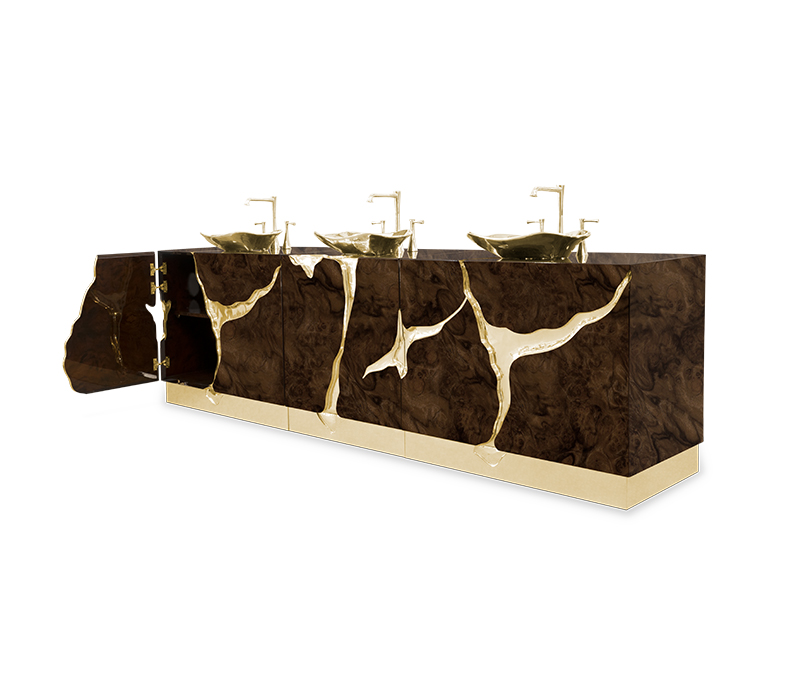 The Lapiaz Vanity Cabinet With A Polished Brass Tear-37