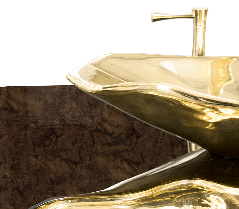 The Lapiaz Vanity Cabinet With A Polished Brass Tear-46