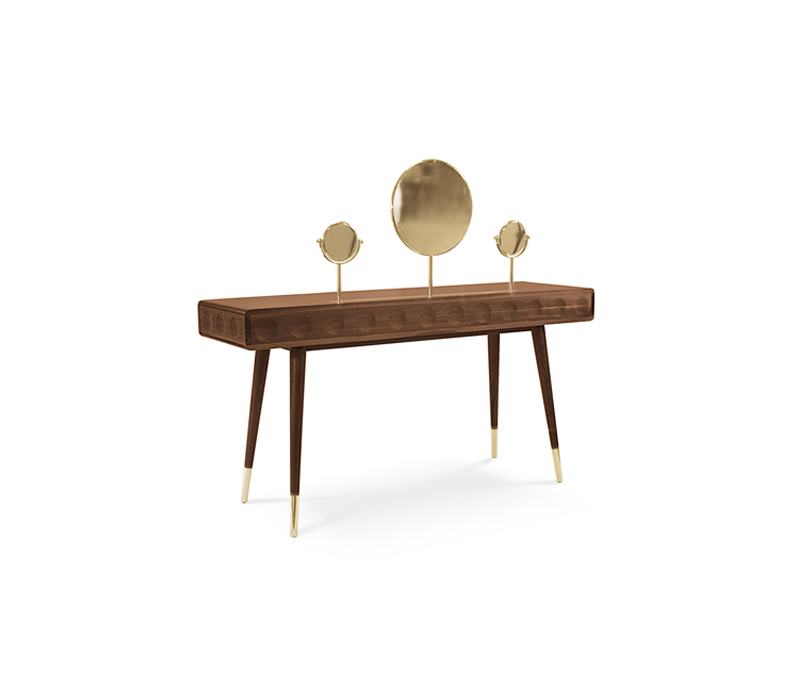 Monocles Vanity Table With a Brass Rim-3