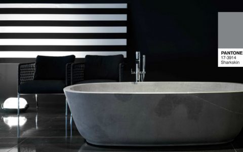 Pantone Sharkskin Invades the Bathroom Area