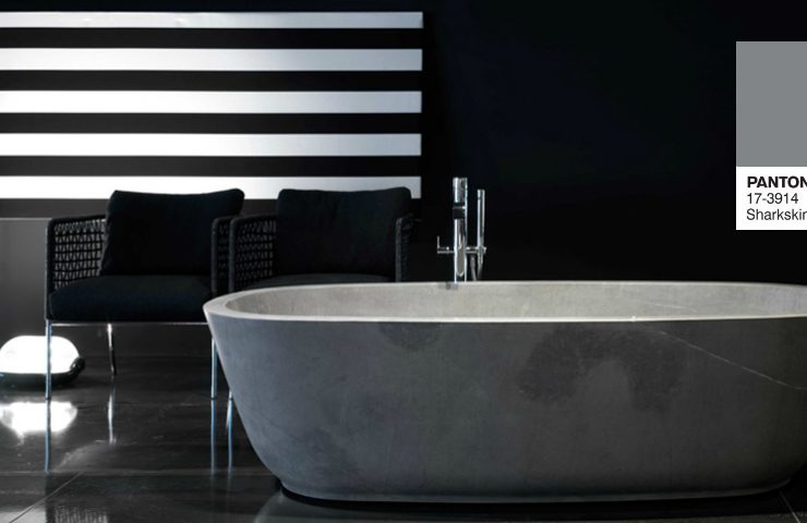 Pantone Sharkskin Invades the Bathroom Area